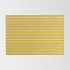 Minimalist Geometric Mustard Yellow Geo Box Striped Pattern Rug Gallery Image 2