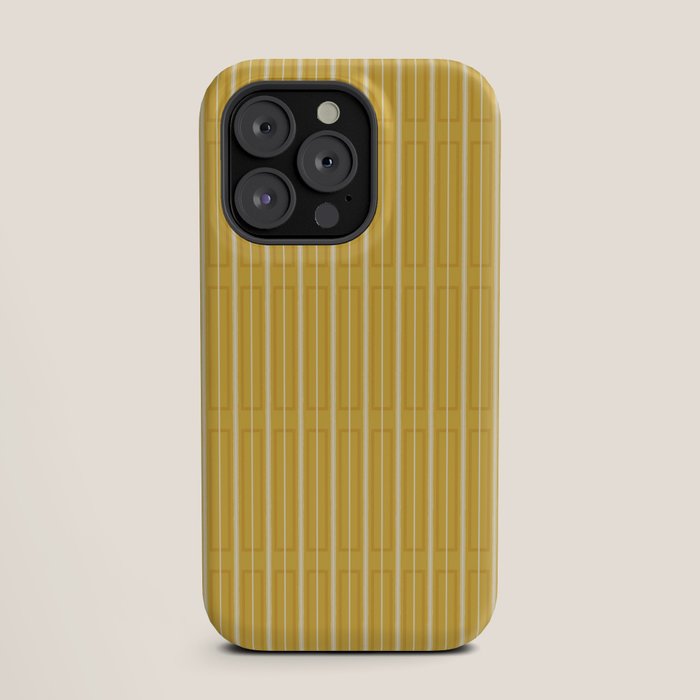 Minimalist Geometric Mustard Yellow Geo Box Striped Pattern iPhone Case Gallery Image 19