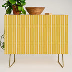 Minimalist Geometric Mustard Yellow Geo Box Striped Pattern Credenza Gallery Image 1