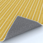 Minimalist Geometric Mustard Yellow Geo Box Striped Pattern Rug Gallery Image 4