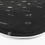 Southwestern Symbolic Pattern in Black & Cream Bath Mat Gallery Image 3