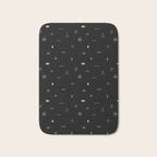 Southwestern Symbolic Pattern in Black & Cream Bath Mat Gallery Image 1