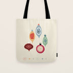Retro Christmas Baubles Tote Bag Gallery Image 1