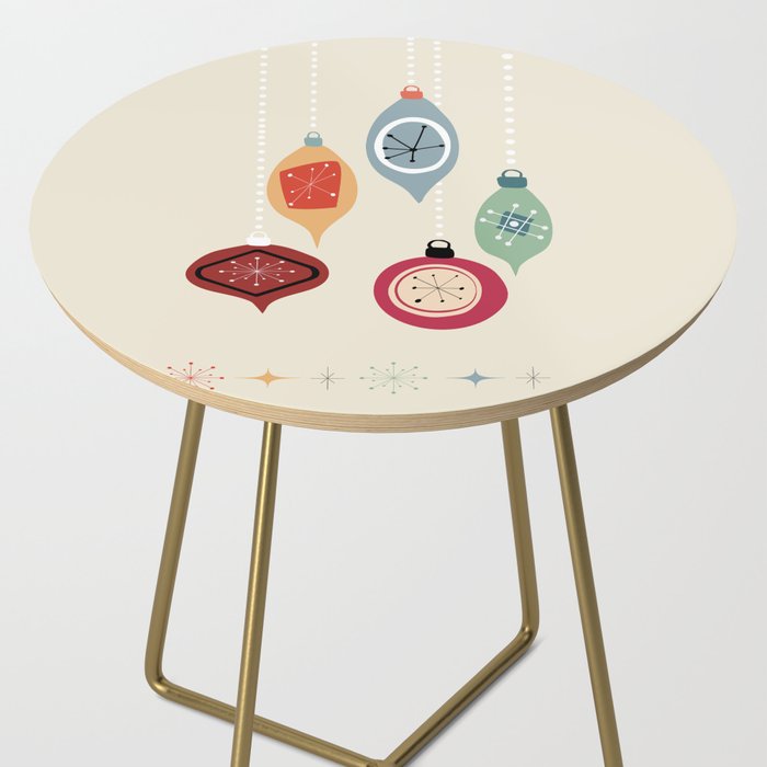 Retro Christmas Baubles Side Table Gallery Image 2