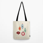 Retro Christmas Baubles Tote Bag Gallery Image 2
