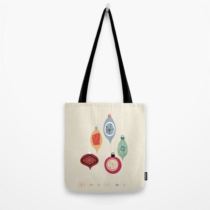 Retro Christmas Baubles Tote Bag Gallery Image 2