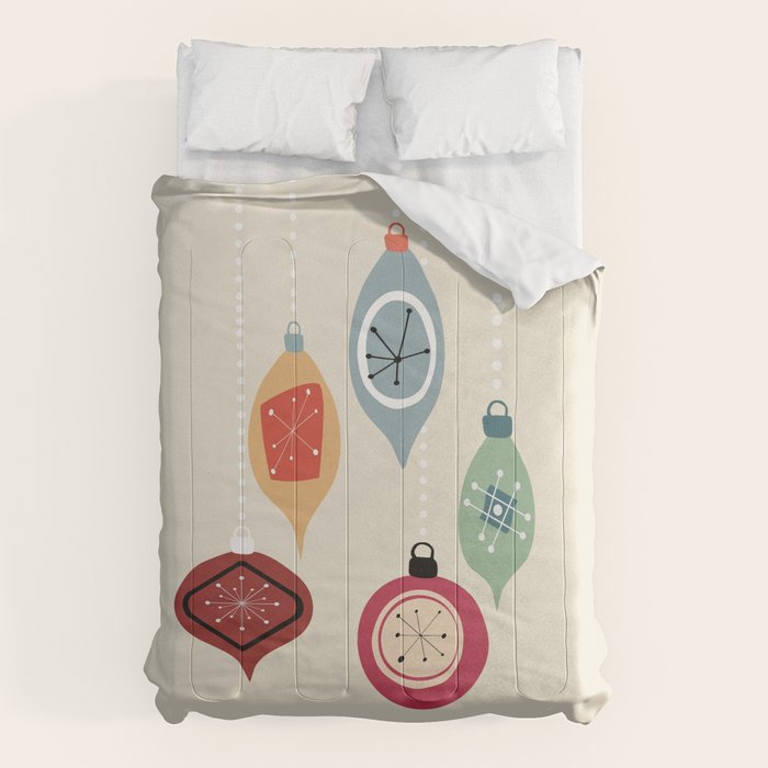 Retro Christmas Baubles Comforter Gallery Image 6