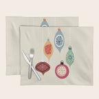 Retro Christmas Baubles Placemat Gallery Image 1