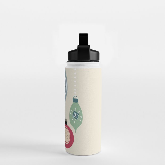 Retro Christmas Baubles Water Bottle Gallery Image 2