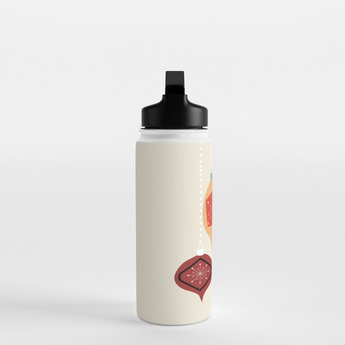 Retro Christmas Baubles Water Bottle Gallery Image 3