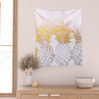 Golden pineapples Wall Tapestry Gallery Image 2