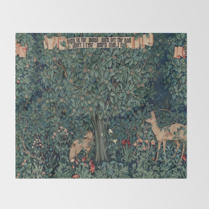 John Henry Dearle "Greenery" 1. Throw Blanket Gallery Image 2