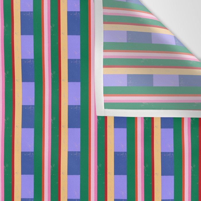 Woven Color Block Stripes Wall Tapestry Gallery Image 3