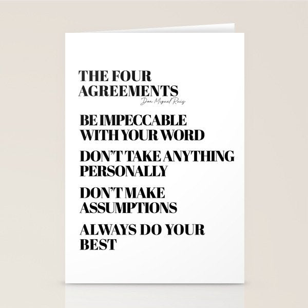 the four agreements Stationery Card Gallery Image 2