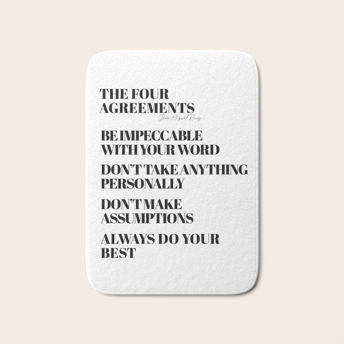 The Four Agreements Bath Mat