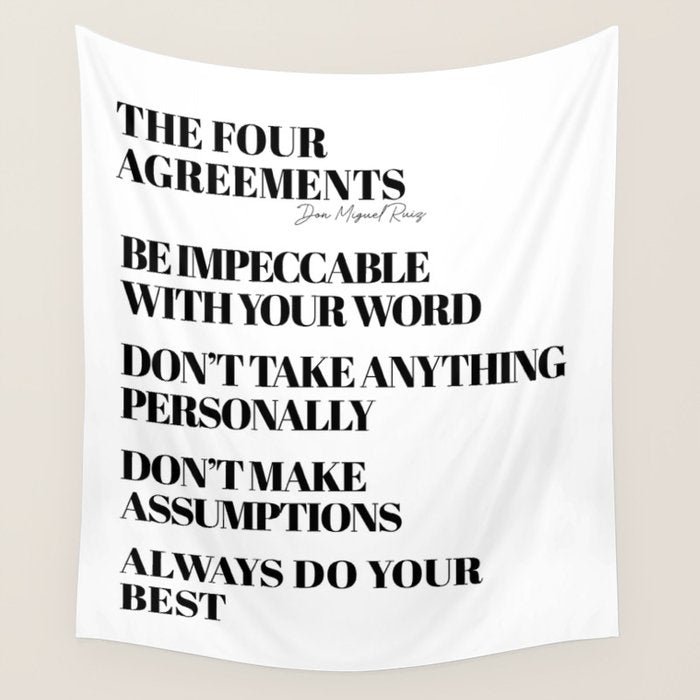 the four agreements Wall Tapestry Gallery Image 4