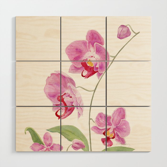 Orchid Wood Wall Art Gallery Image 1