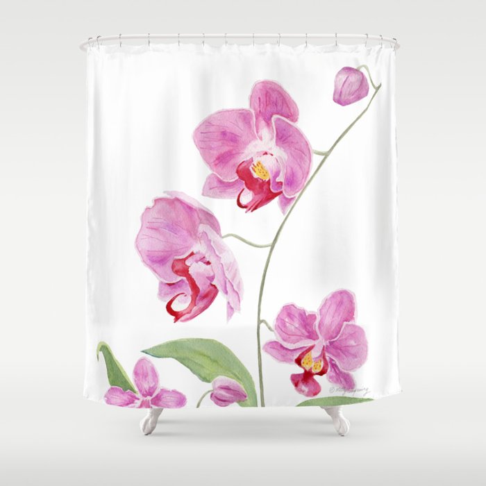 Orchid Shower Curtain Gallery Image 1