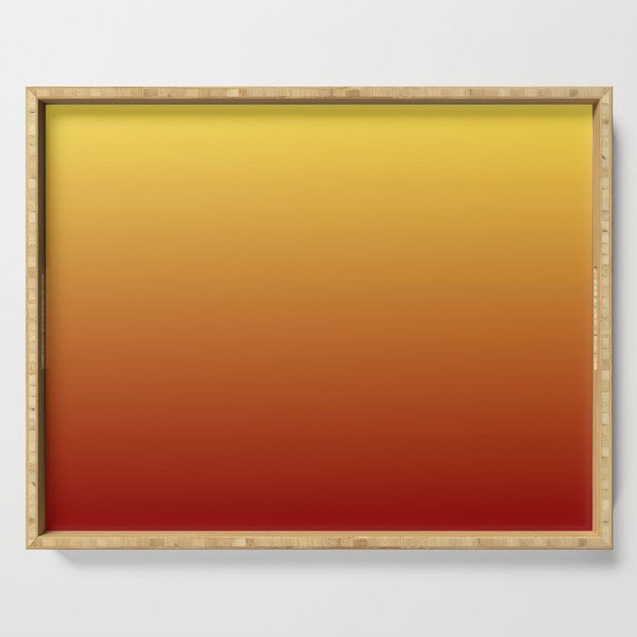 OMBRE RUST YELLOW COLOR Serving Tray Gallery Image 1