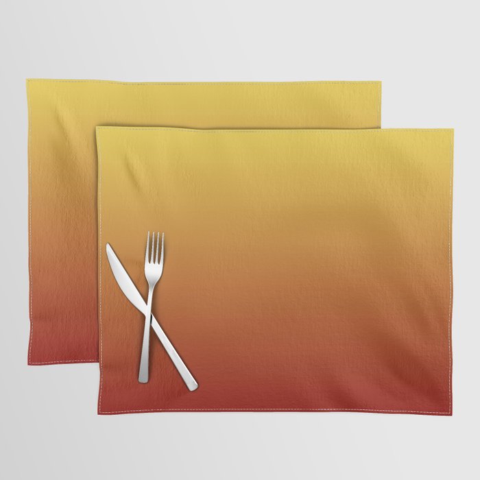 OMBRE RUST YELLOW COLOR Placemat Gallery Image 1
