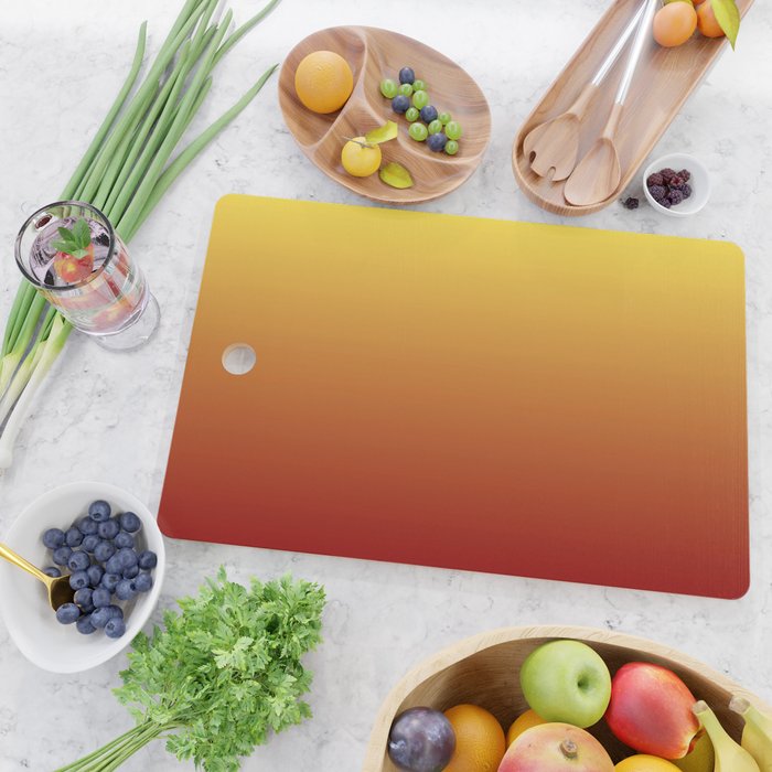 OMBRE RUST YELLOW COLOR Cutting Board Gallery Image 2