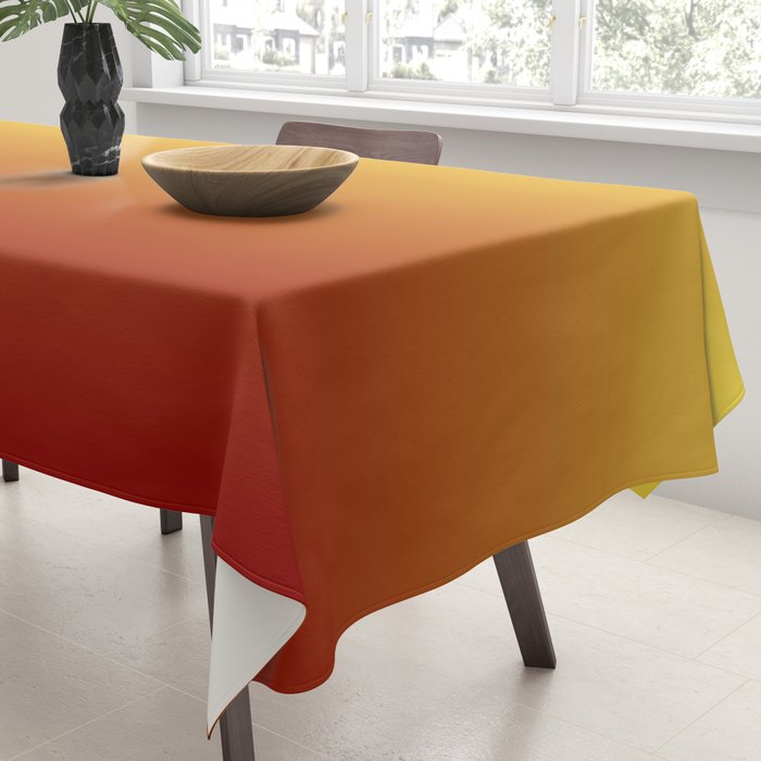 OMBRE RUST YELLOW COLOR Tablecloth Gallery Image 3