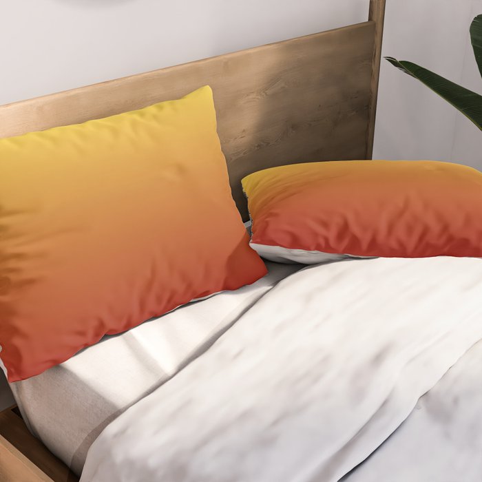OMBRE RUST YELLOW COLOR Pillow Sham Gallery Image 2