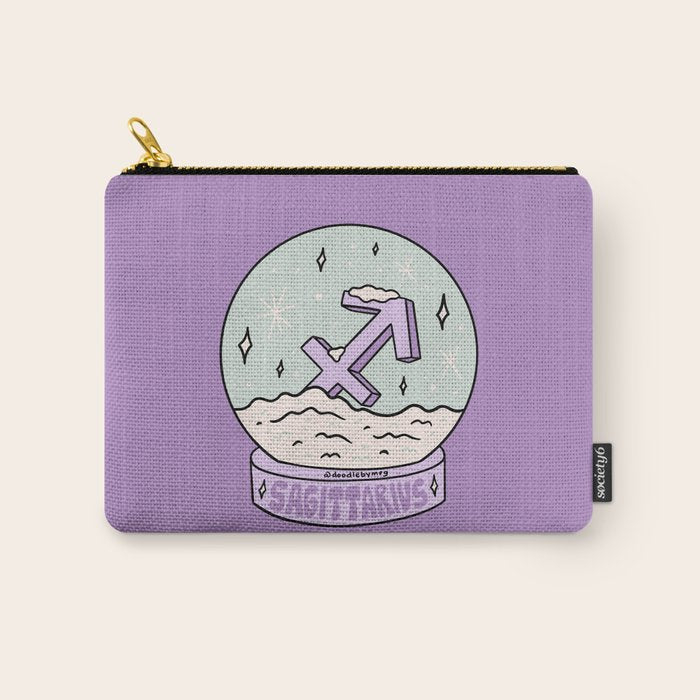 Sagittarius Snow Globe Carry All Pouch Gallery Image 1