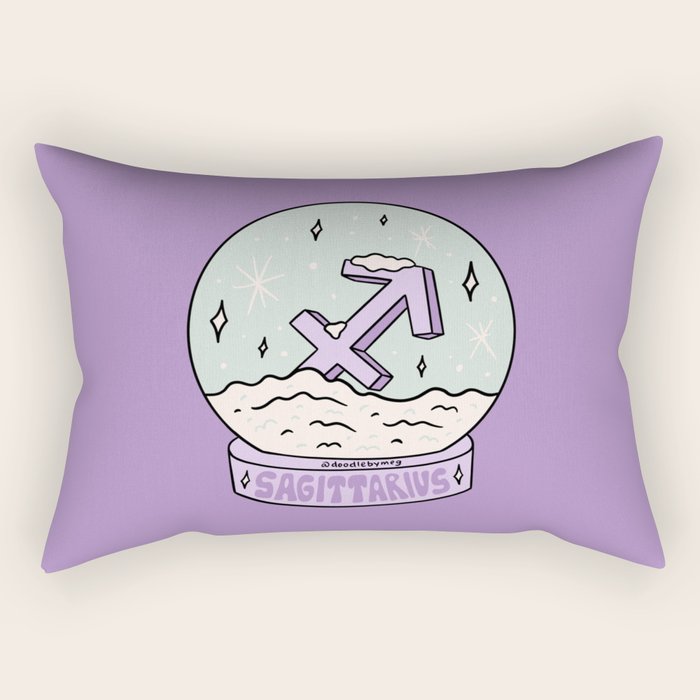 Sagittarius Snow Globe Rectangular Pillow Gallery Image 2