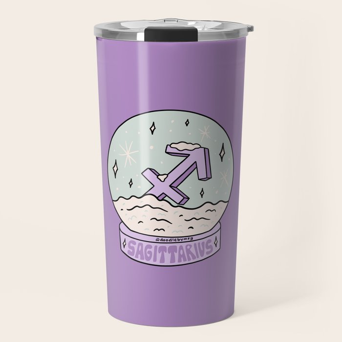Sagittarius Snow Globe Travel Mug Gallery Image 1