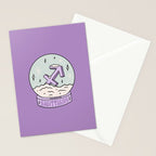 Sagittarius Snow Globe Stationery Card Gallery Image 2