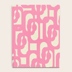 Mid Century Modern Loops Abstract Pattern in Pink and Cream Notebook Gallery Image 4