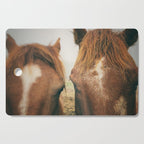 Side By Side  horse portrait photograph Cutting Board Gallery Image 1