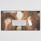 Side By Side  horse portrait photograph Desk Mat Gallery Image 1