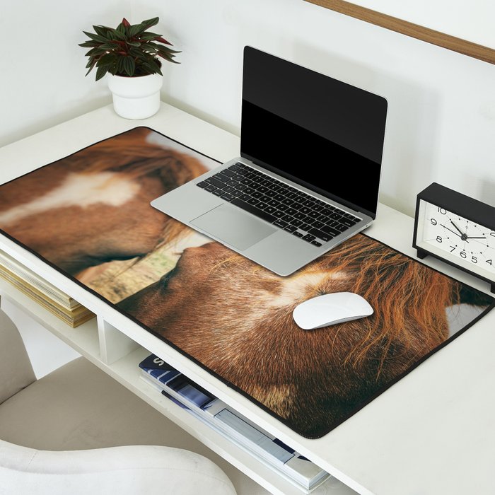 Side By Side  horse portrait photograph Desk Mat Gallery Image 2