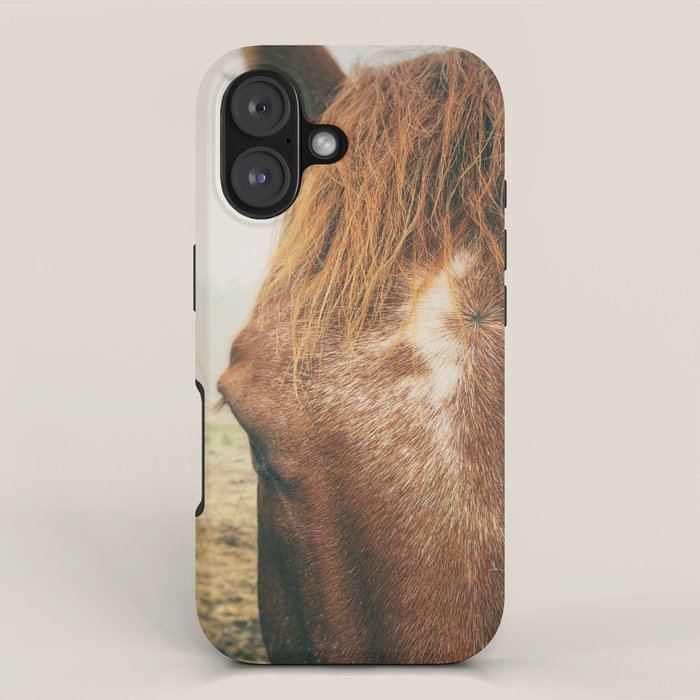 Side By Side  horse portrait photograph iPhone Case Gallery Image 1