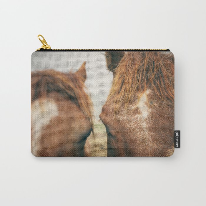 Side By Side  horse portrait photograph Carry All Pouch Gallery Image 1