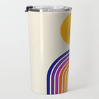 Rainbow Sun: Retro 80s Edition Travel Mug Gallery Image 3
