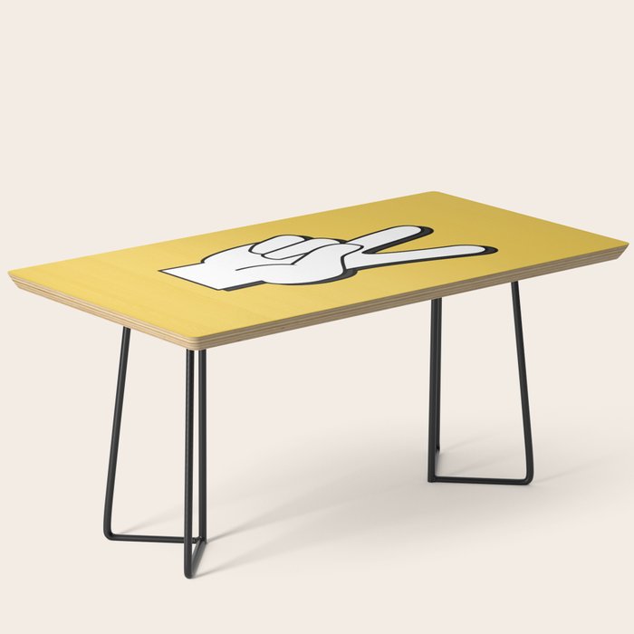 Peace Sign yellow Coffee Table Gallery Image 1