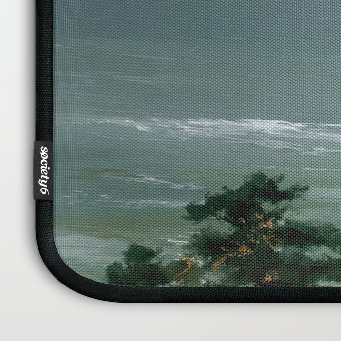 Japanese Wall Art Minimalist Bird Print Mountain Japandi Art Green Wabi Sabi Painting forest poster Laptop Sleeve Gallery Image 3