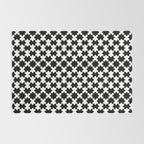 Black and white puzzle piece shape pattern Rug Gallery Image 2