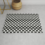 Black and white puzzle piece shape pattern Rug Gallery Image 1