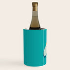 Lucky Bee - Cute Retro Minimalism in Orange and Turquoise Wine Chiller Gallery Image 2