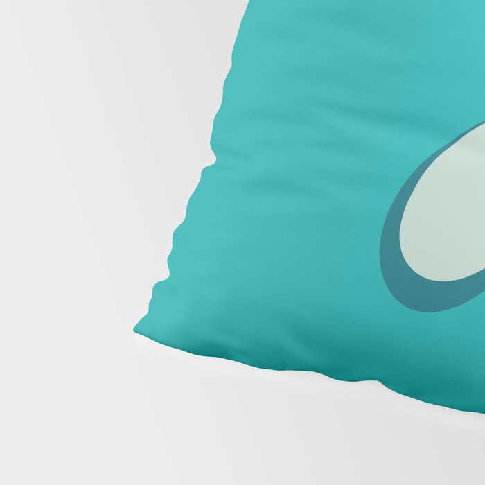 Lucky Bee - Cute Retro Minimalism in Orange and Turquoise Pillow Sham Gallery Image 4