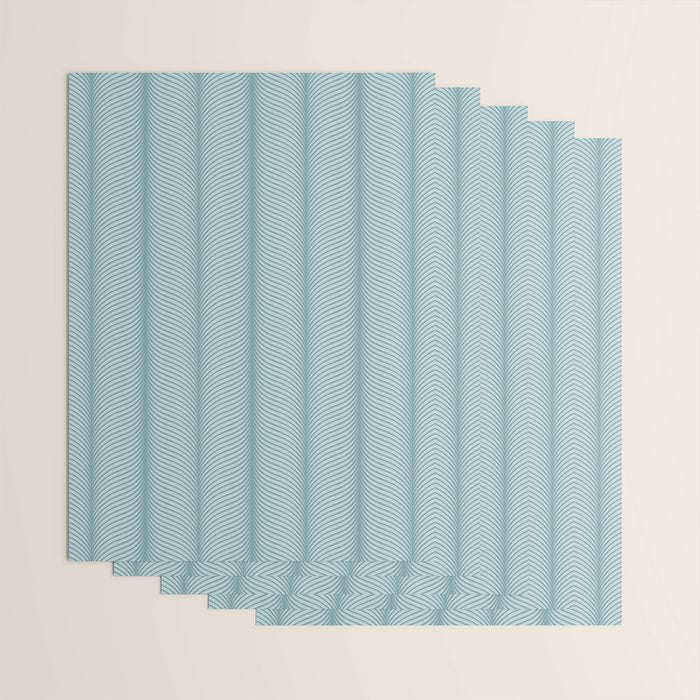 Elysian XVI Botanical Teal Wrapping Paper Gallery Image 3