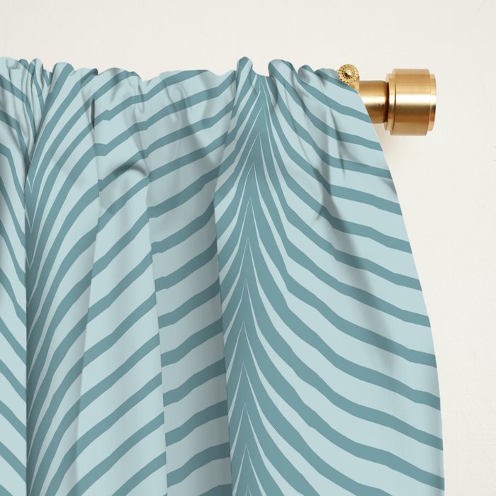 Elysian XVI Botanical Teal Window Curtain Gallery Image 2