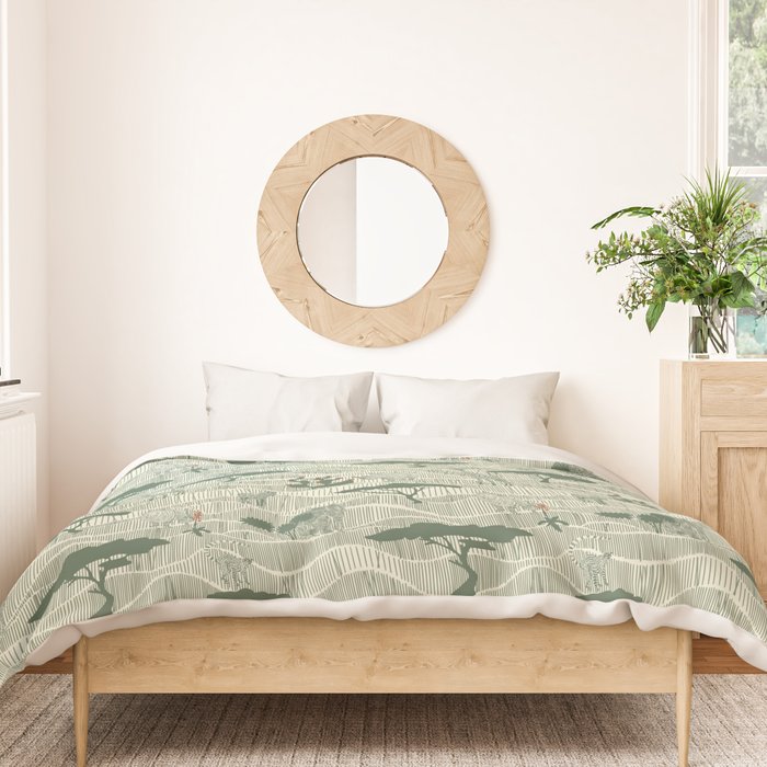 Wildlife Safari Savannah green Duvet Cover Gallery Image 3