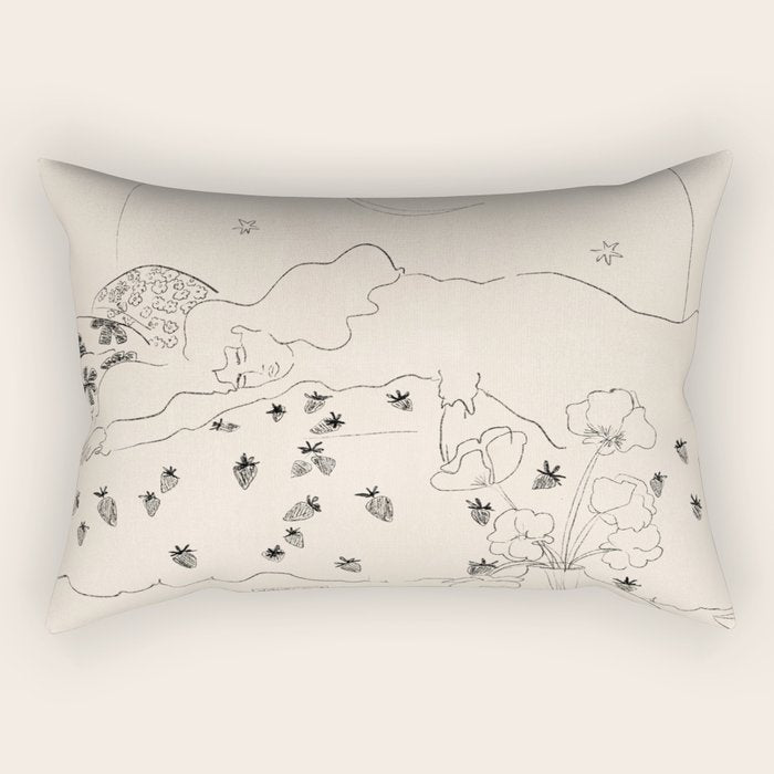 Friday Night Self Care Rectangular Pillow Gallery Image 1