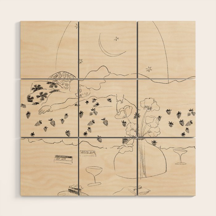Friday Night Self Care Wood Wall Art Gallery Image 1
