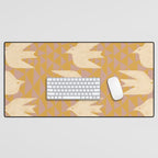 Doves In Flight (Yellow) Desk Mat Gallery Image 1